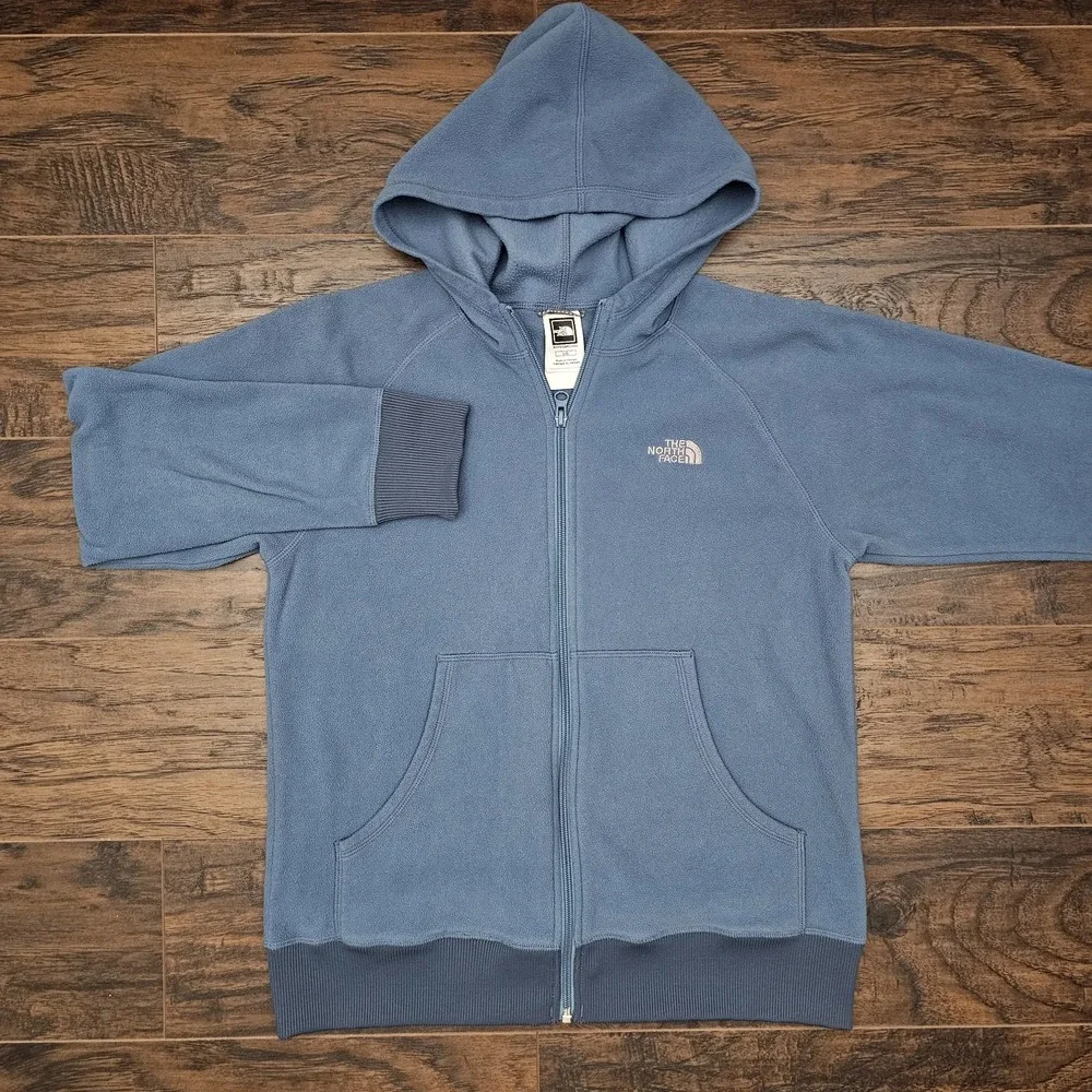 The North Face Youth Boys‎ Large Blue Full Zip Hooded Sweatshirt Hoodie